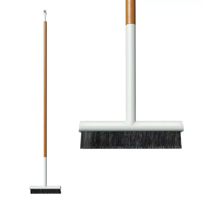 Indendørs kost - Hvid/teak - 30 cm - Rizz