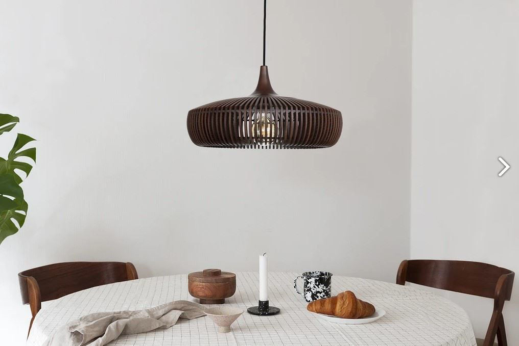 Clava Dine Wood Lampeskærm - Mørk Eg - Ø:43 cm - Umage