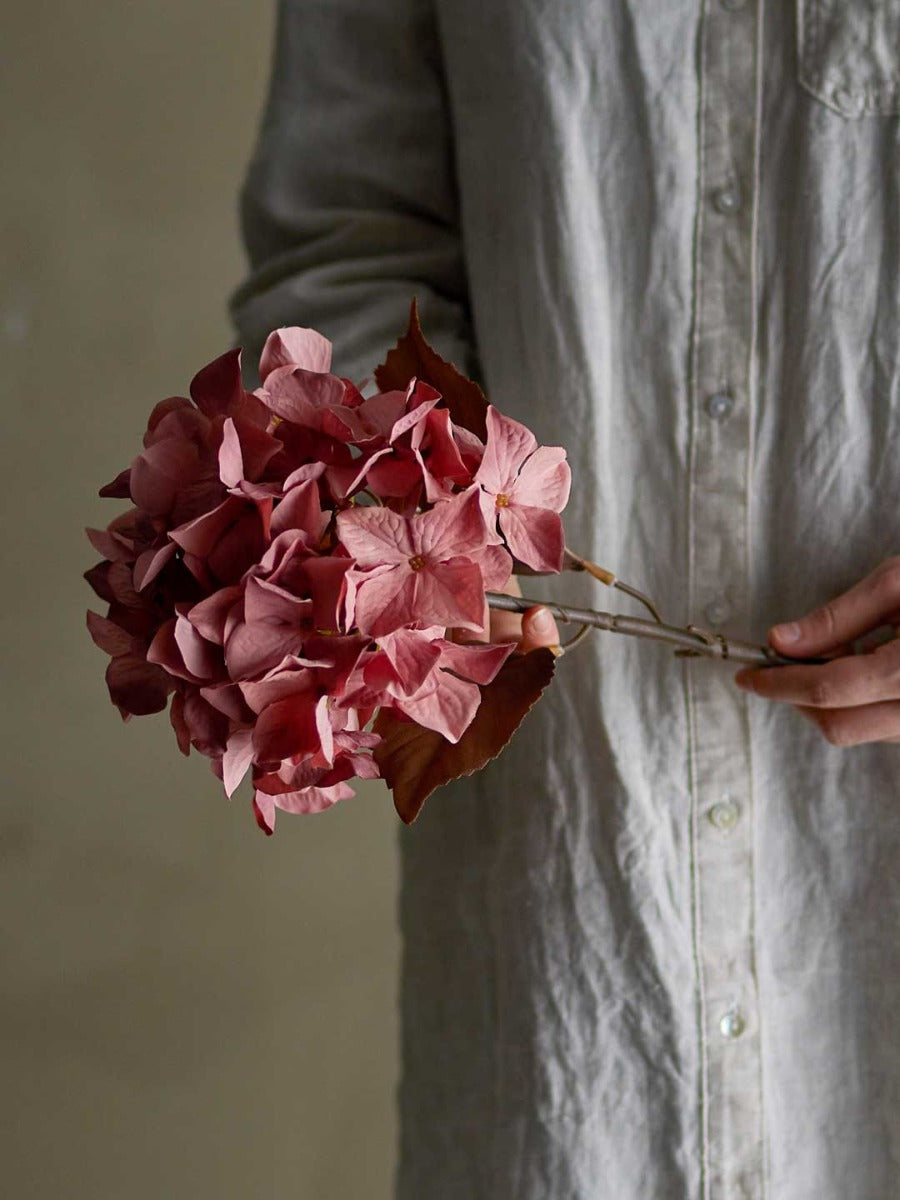 Hydrangea Stilk, Rosa, Kunstige Blomster - Bloomingville