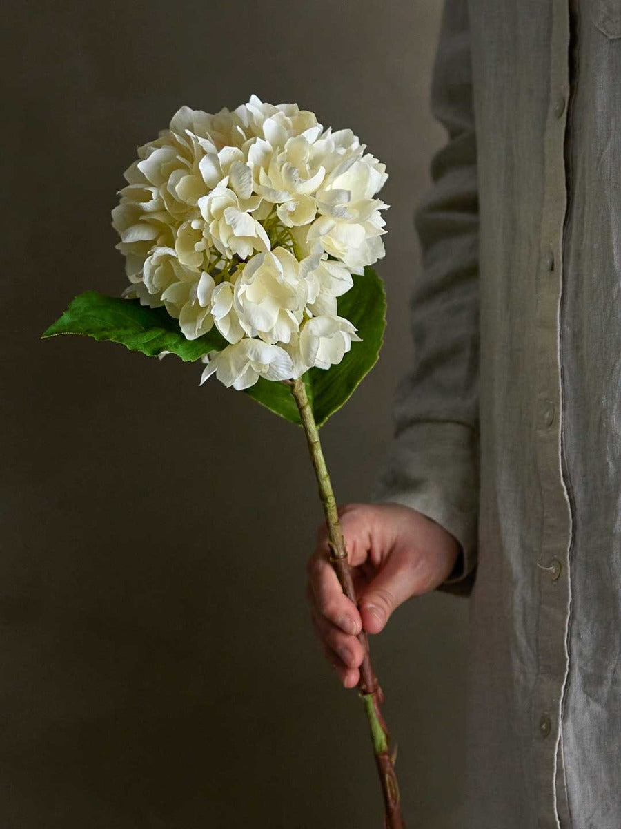 Hydrangea Stilk, Hvid, Kunstige Blomster - Bloomingville
