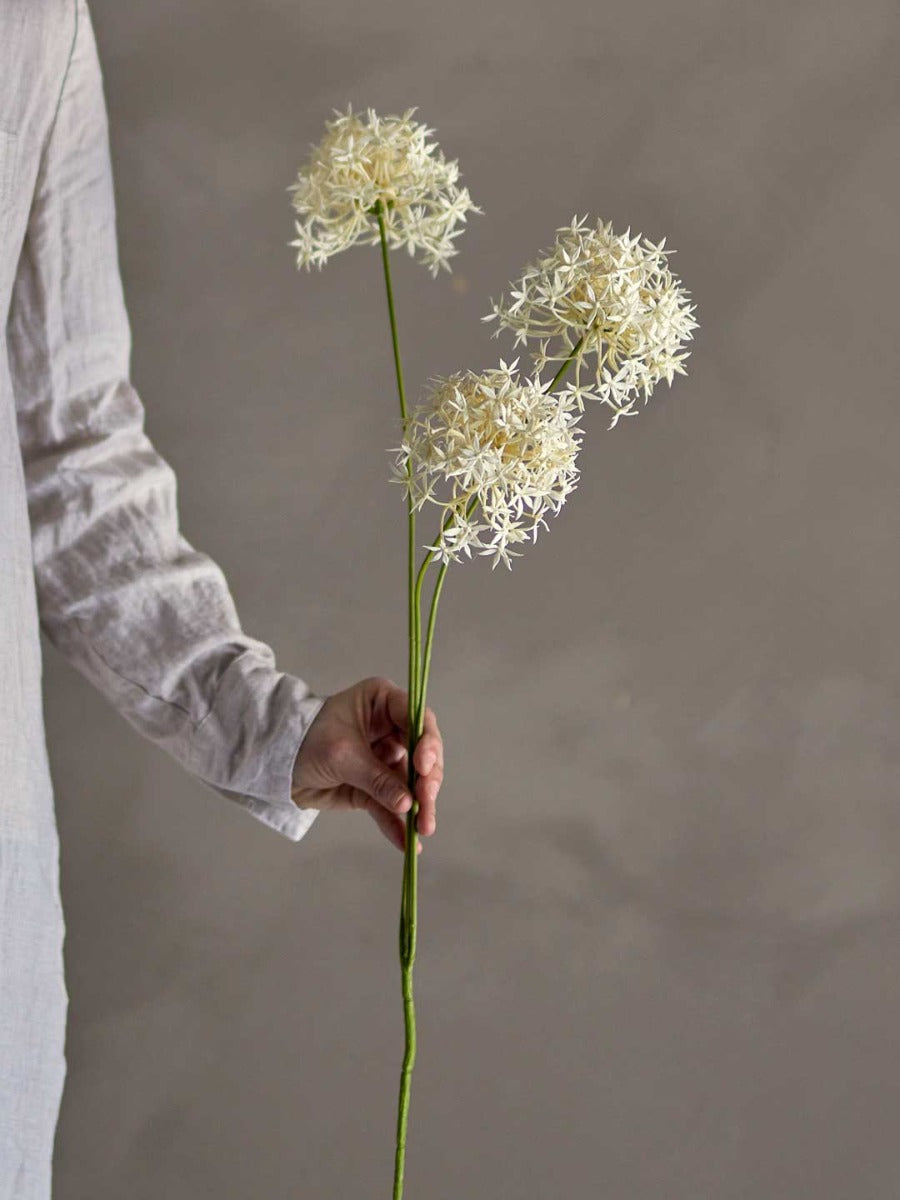 Allium Stilk, Hvid, Kunstige Blomster - Bloomingville