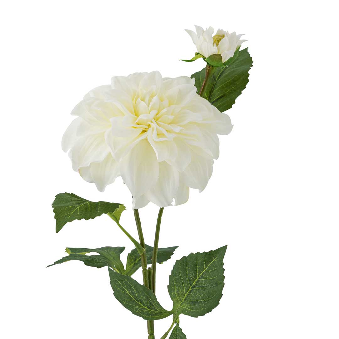 Dahlia Stilk, Hvid, Kunstige Blomster - Bloomingville