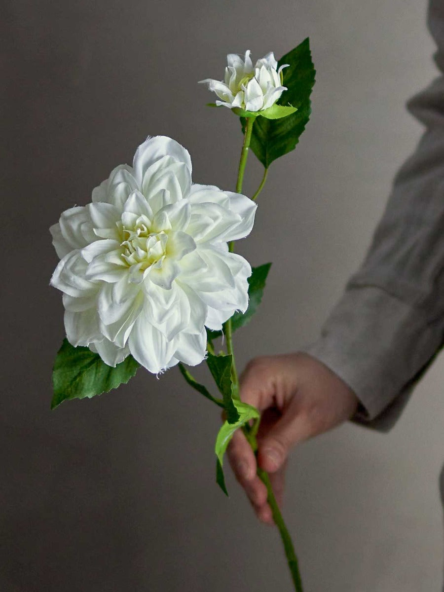 Dahlia Stilk, Hvid, Kunstige Blomster - Bloomingville