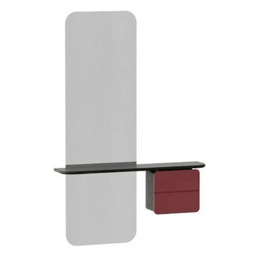 One More Look Spejl - Black Oak/Ruby Red - H: 118 cm - Umage