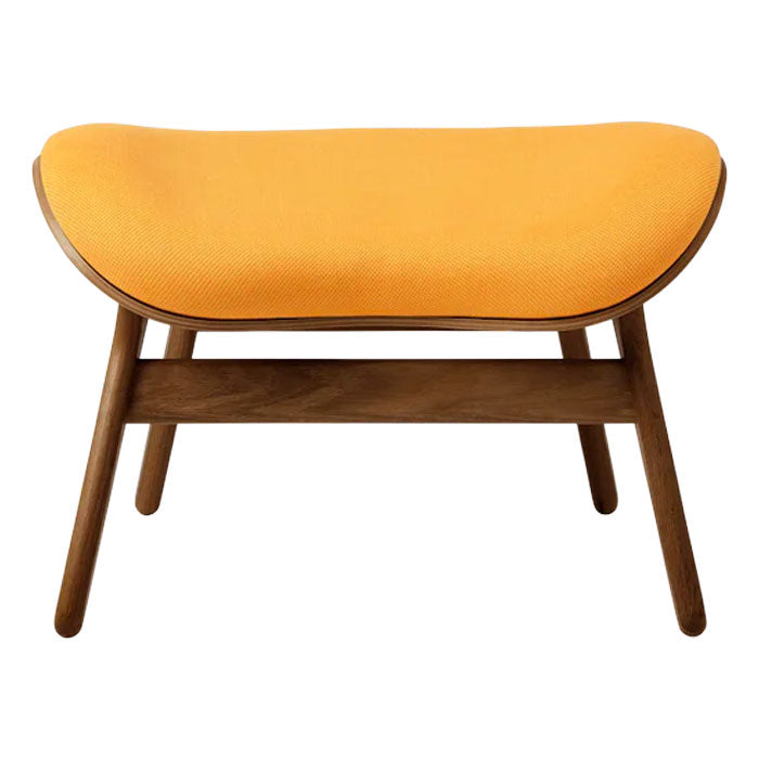 A Conversation Piece Ottoman - Dark Oak / Tangerine - H: 43 cm - Umage