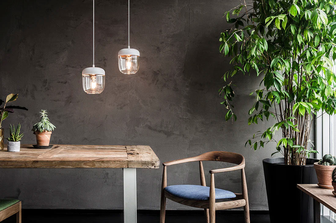 Acorn Lampeskærm - White/Steel - Umage