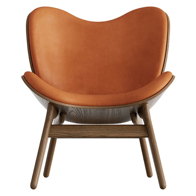 A Conversation Piece Lænestol - Dark Oak/Rust Dunes læder - H: 83 cm - Umage