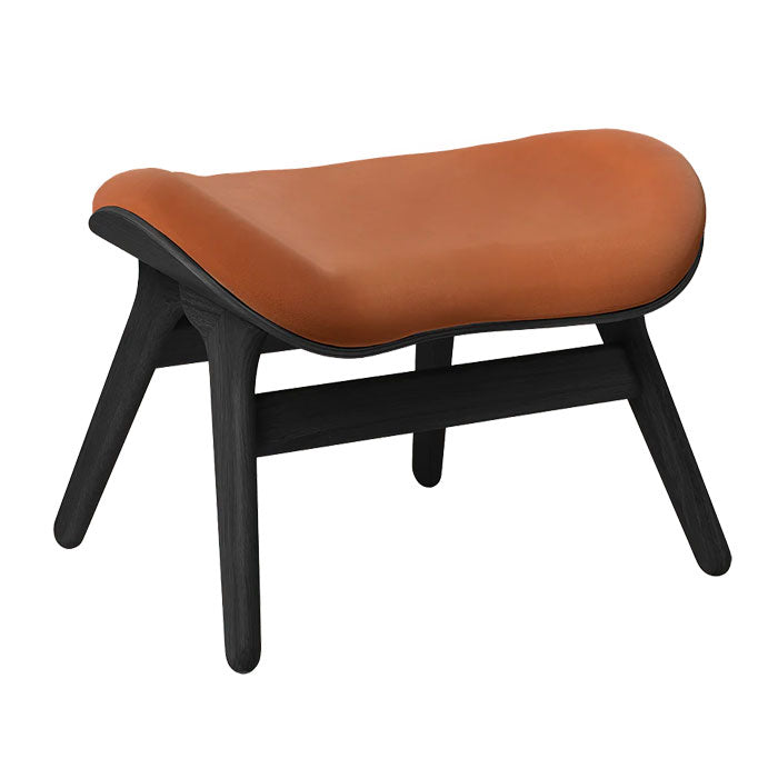 A Conversation Piece Ottoman - Black / Rust Dunes læder - H: 43 cm - Umage