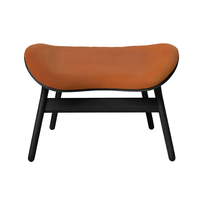 A Conversation Piece Ottoman - Black / Rust Dunes læder - H: 43 cm - Umage