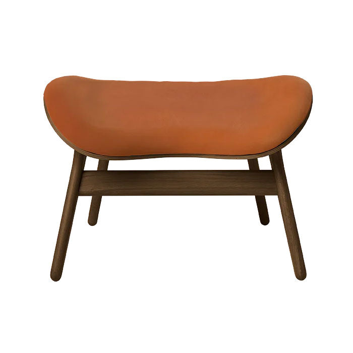 A Conversation Piece Ottoman - Dark Oak / Rust Dunes læder - H: 43 cm - Umage