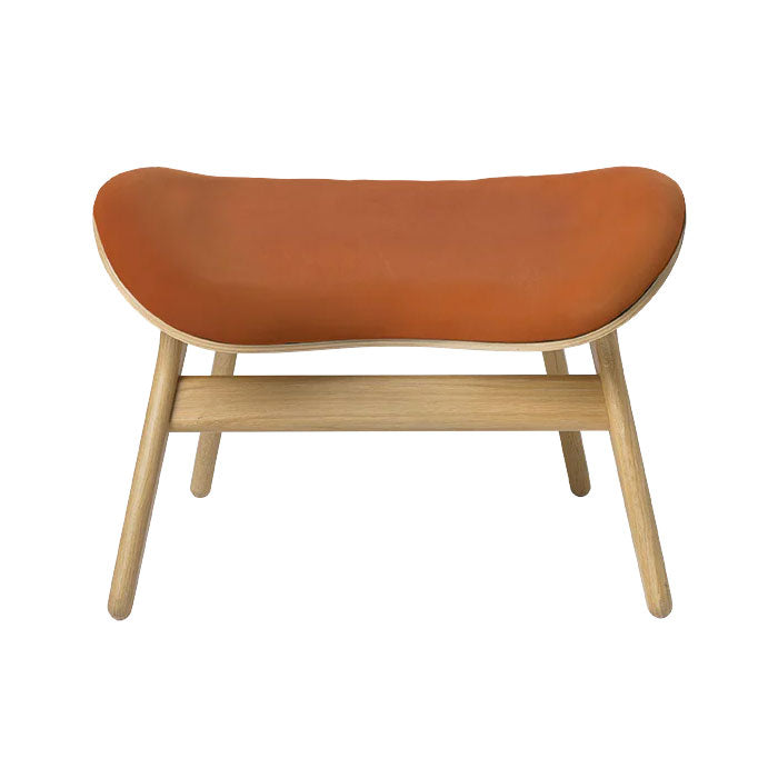 A Conversation Piece Ottoman - Oak / Rust Dunes læder - H: 43 cm - Umage