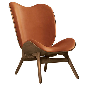 A Conversation Piece Tall Lænestol - Dark Oak / Rust Dunes læder - H: 106 cm - Umage