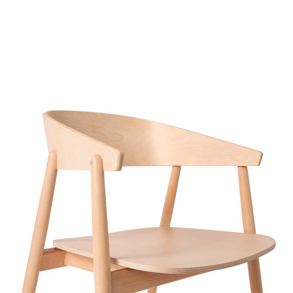 AC2 spisebordsstol - Bøg hvidpigmenteret mat lak - Andersen Furniture