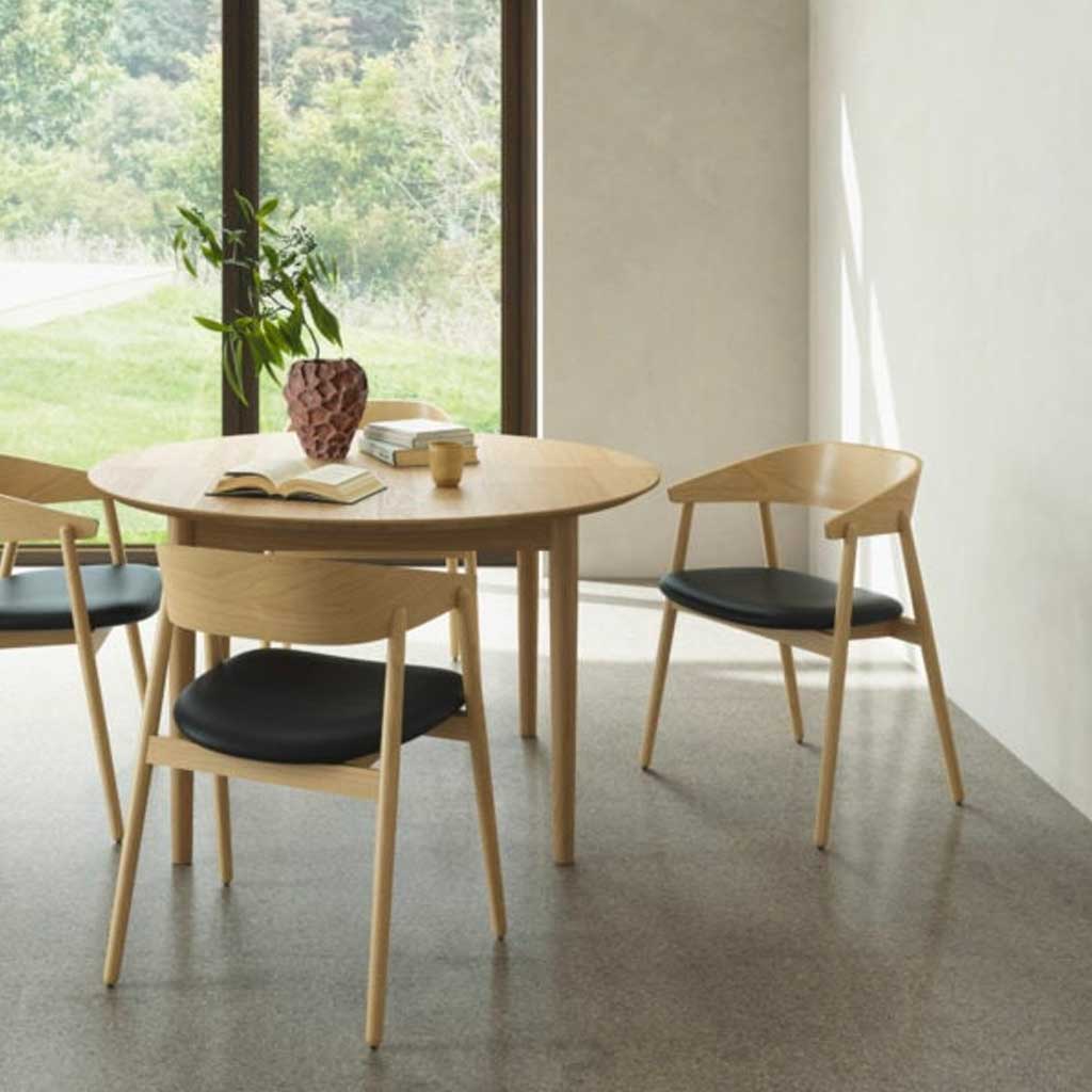 AC2 spisebordsstol - Bøg Hvidpigmenteret mat lak / Polster - Andersen Furniture