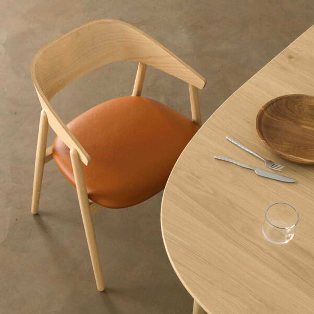 AC2 spisebordsstol - Bøg Grå / Polster - Andersen Furniture