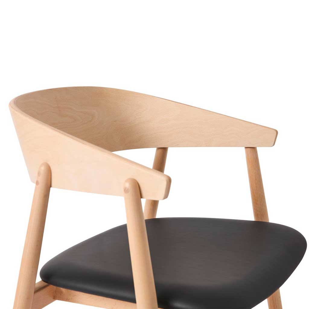 AC2 spisebordsstol - Bøg Hvidpigmenteret mat lak / Polster - Andersen Furniture