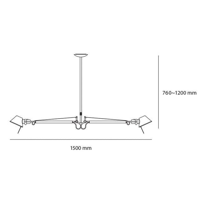 Tolomeo Sospensione 2 Bracci Alu - Artemide