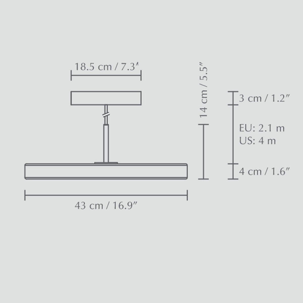 Asteria Pendel Medium - Nuance Mist / Brass - Ø: 43 cm - Umage