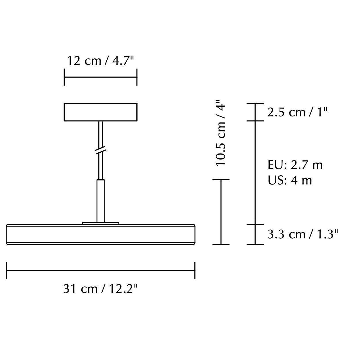 Asteria Pendel Mini - Brass / Steel - Ø: 31 Cm - Umage