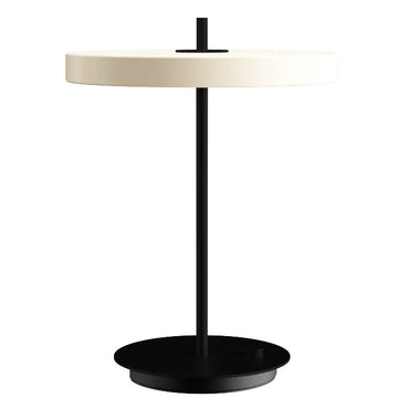 Asteria bordlampe - Pearl White / Black Base - H: 41,5 cm - Umage