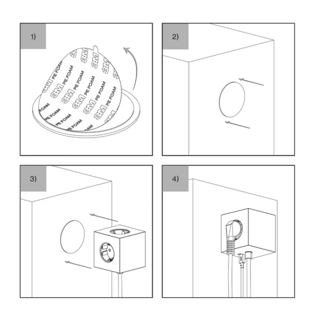 Square 1 stikdåse - AVOLT
