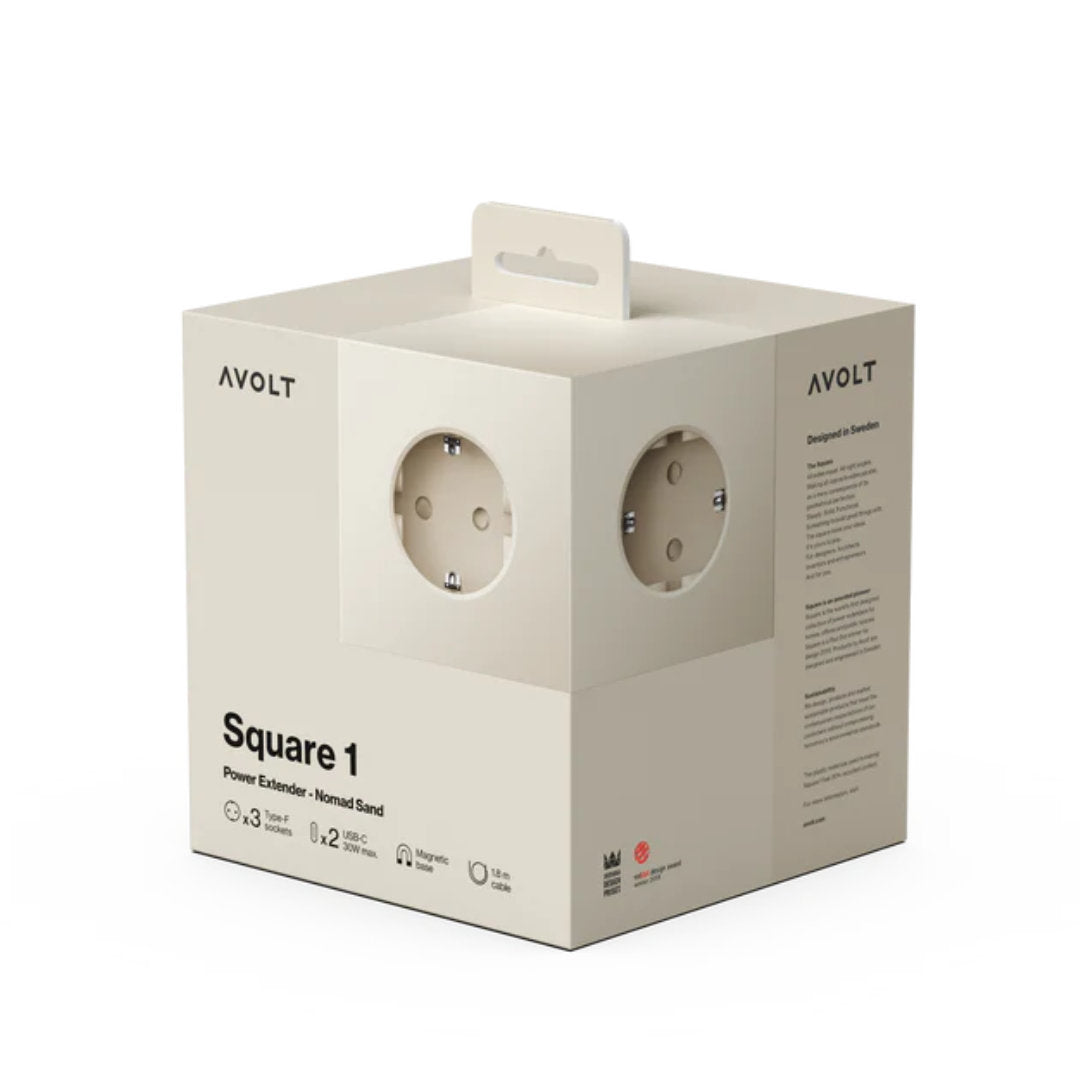 Square 1 stikdåse - AVOLT