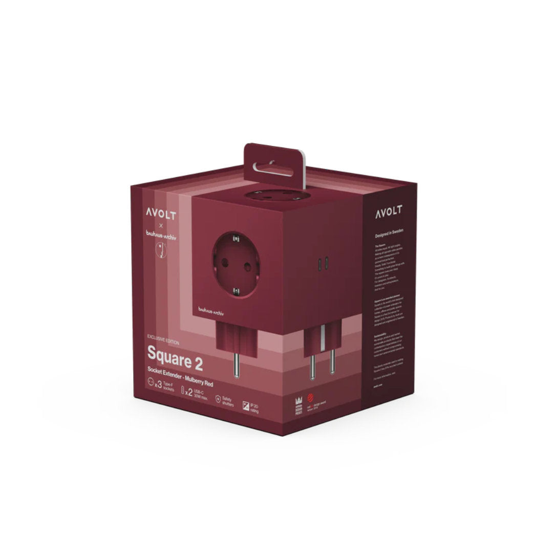 Square 2 stikdåse - AVOLT