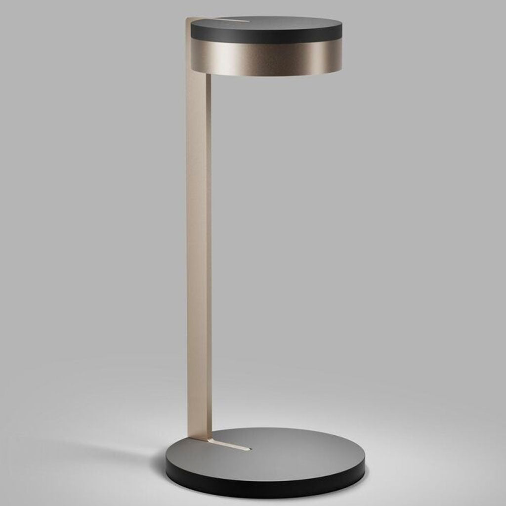 BLADE T2 Slim Bordlampe - Matt Black / Satin Gold - Light Point / Studio F. A. Porsche