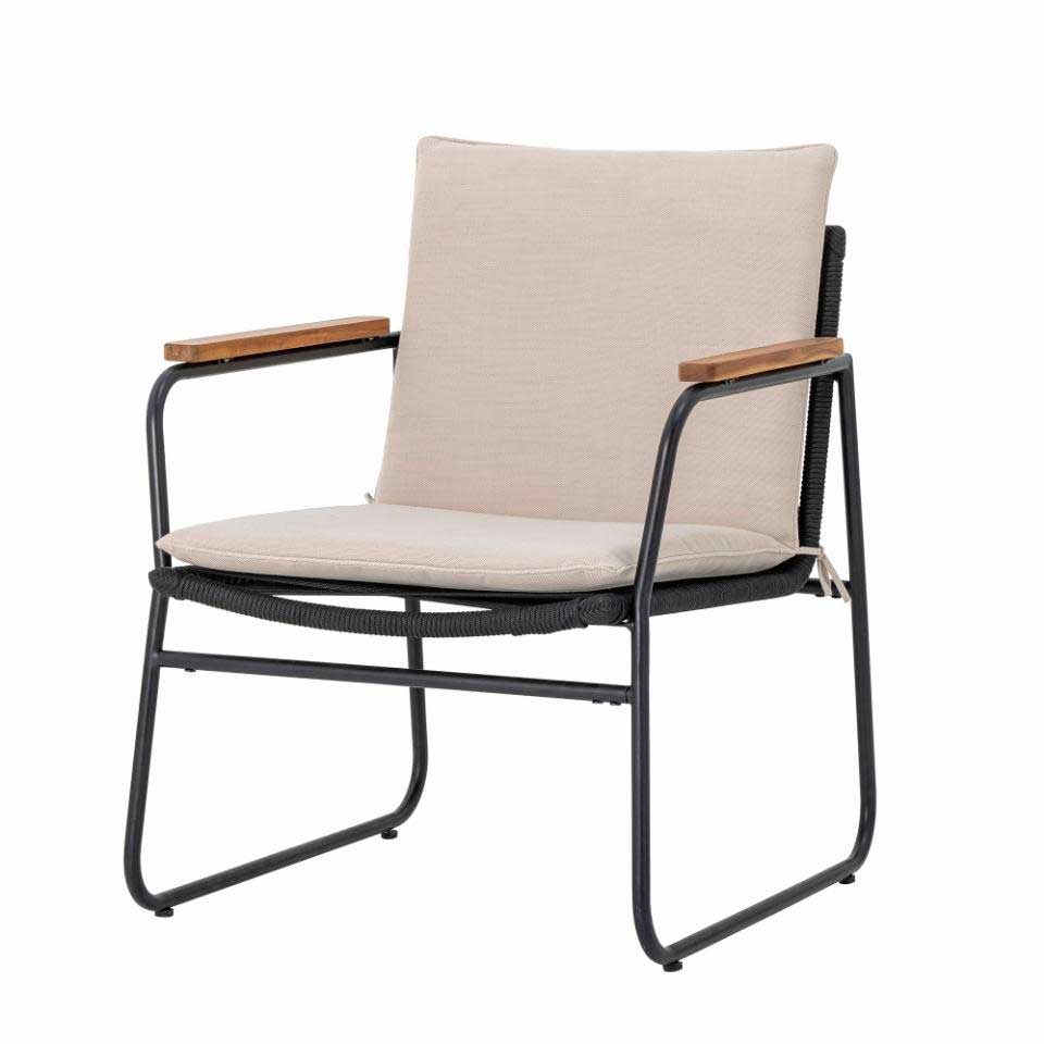 Hampton Loungestol - Sort, Metal - Bloomingville