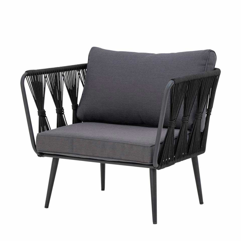Pavone Loungestol - Sort, Metal - Bloomingville