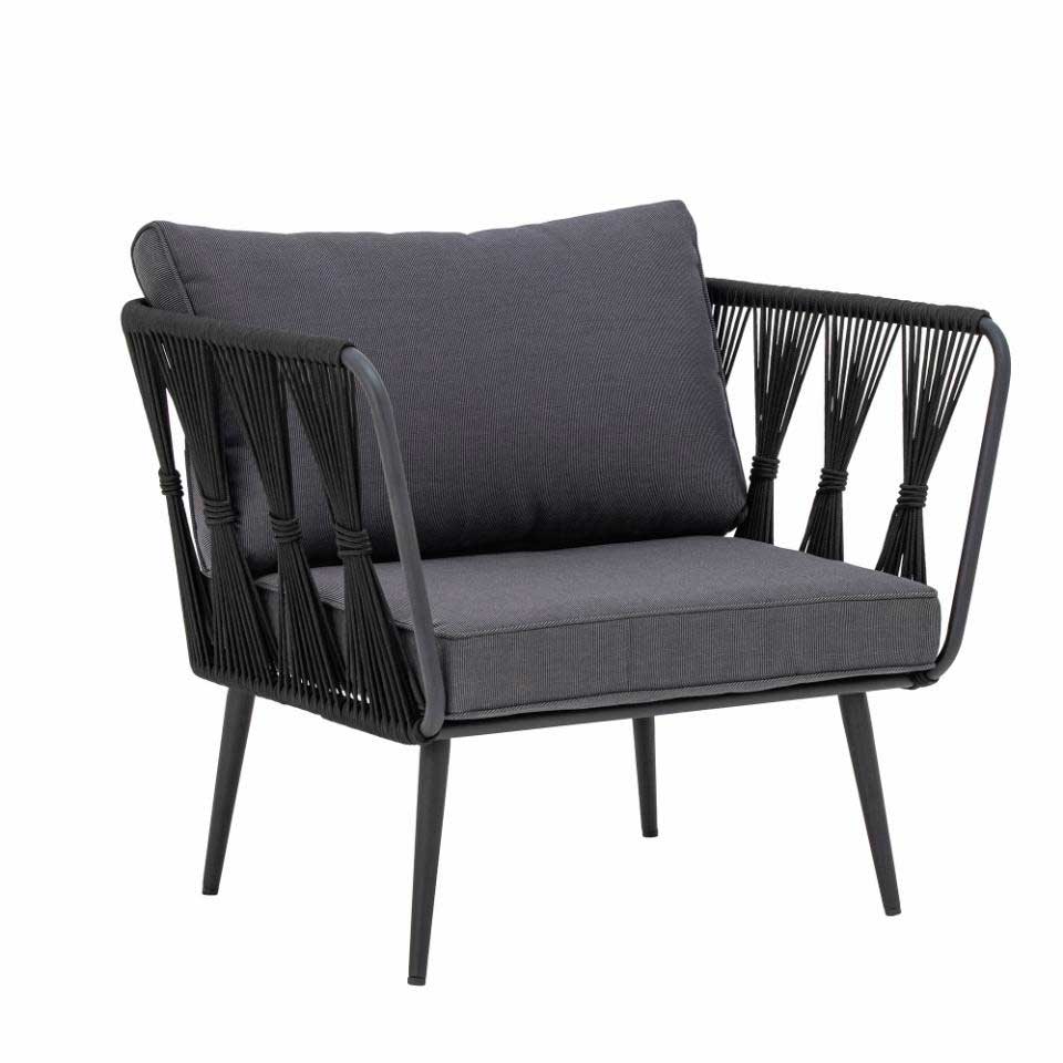 Pavone Loungestol - Sort, Metal - Bloomingville