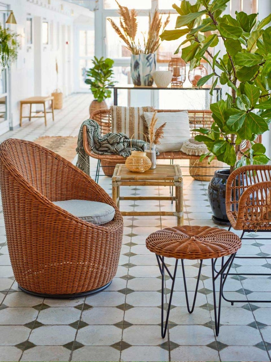 Roccas Sofabord - Brun, Polyrattan - 46x46 - Bloomingville