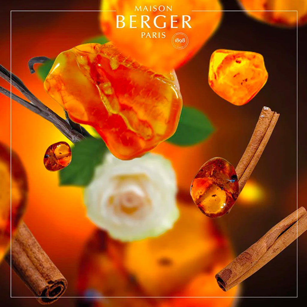 Amber Powder duftpinde - Cube Flakon Med Duftpinde - Maison Berger