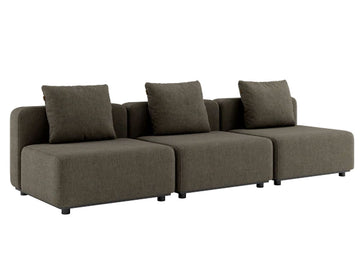 Cobana Lounge Sofa - 4 pers. u/arm. inkl. puder - Brown - SACKit