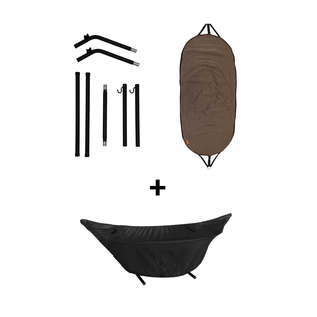 Cobana Hammock Hængekøje - Aluminium inkl. Cover - Brown - SACKit