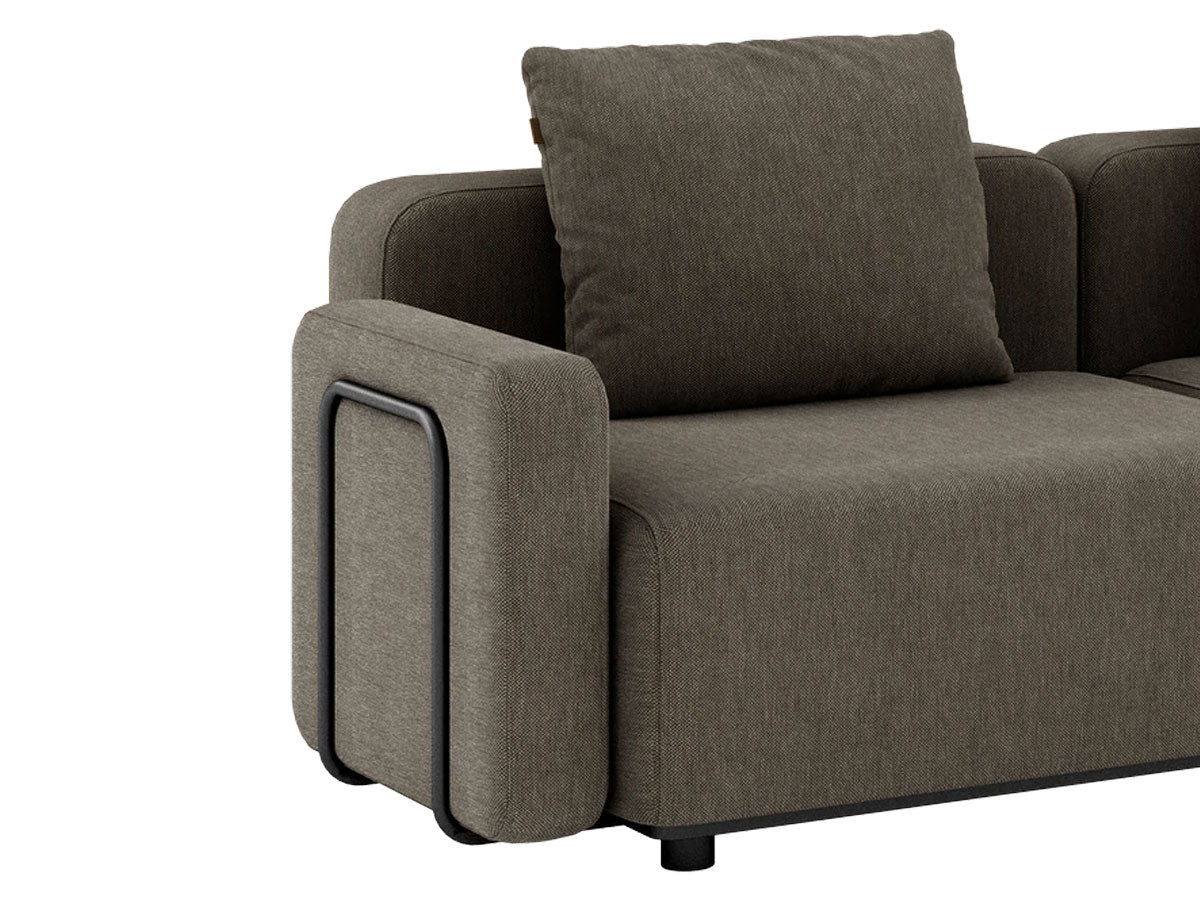 Cobana Lounge Sofa - 3 pers. m/arm. inkl. puder - Brown - SACKit