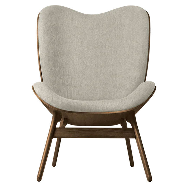 A Conversation Piece Tall Lænestol - Dark Oak / White Sands - H: 106 cm - Umage