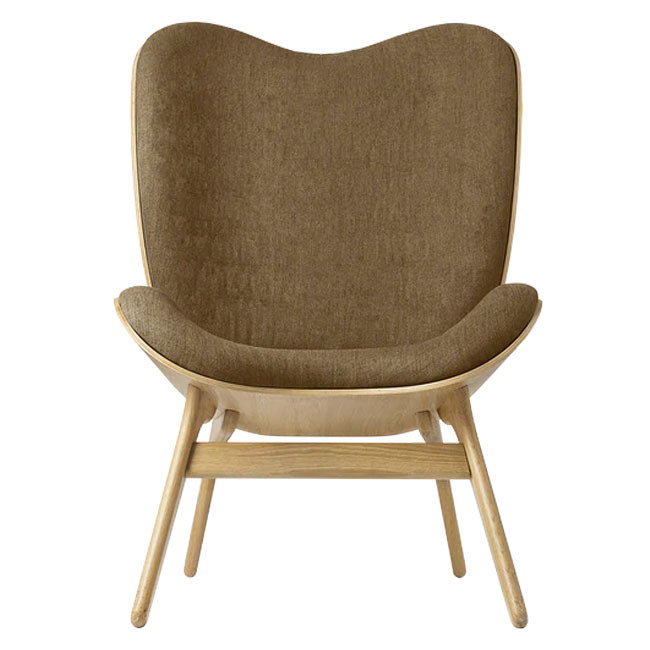 A Conversation Piece Tall Lænestol - Oak / Sugar Brown - H: 106 cm - Umage