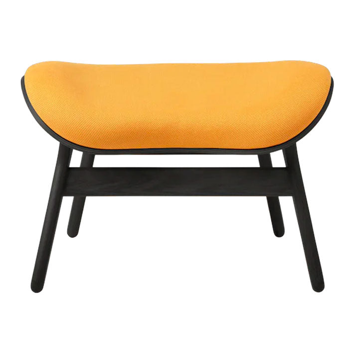 A Conversation Piece Ottoman - Black / Tangerine - H: 43 cm - Umage