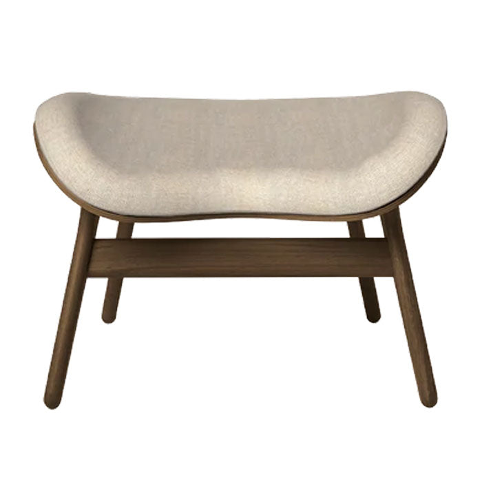 A Conversation Piece Ottoman - Dark Oak / White Sands - H: 43 cm - Umage