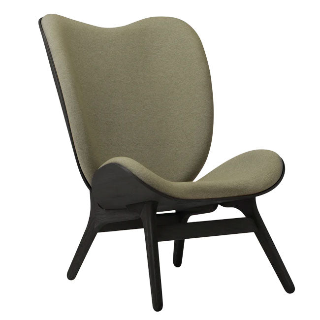 A Conversation Piece Tall Lænestol - Black / Morning meadows - H: 106 cm - Umage