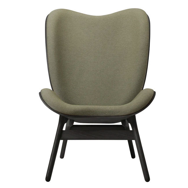 A Conversation Piece Tall Lænestol - Black / Morning meadows - H: 106 cm - Umage
