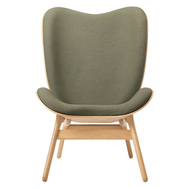 A Conversation Piece Tall Lænestol - Oak / Morning meadows - H: 106 cm - Umage