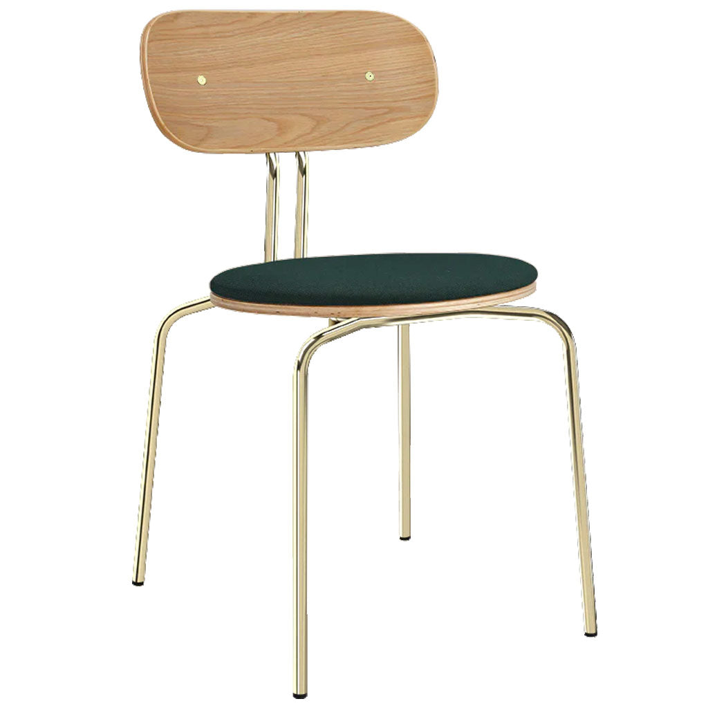 Curious spisebordsstol - Oak/Brass - Umage