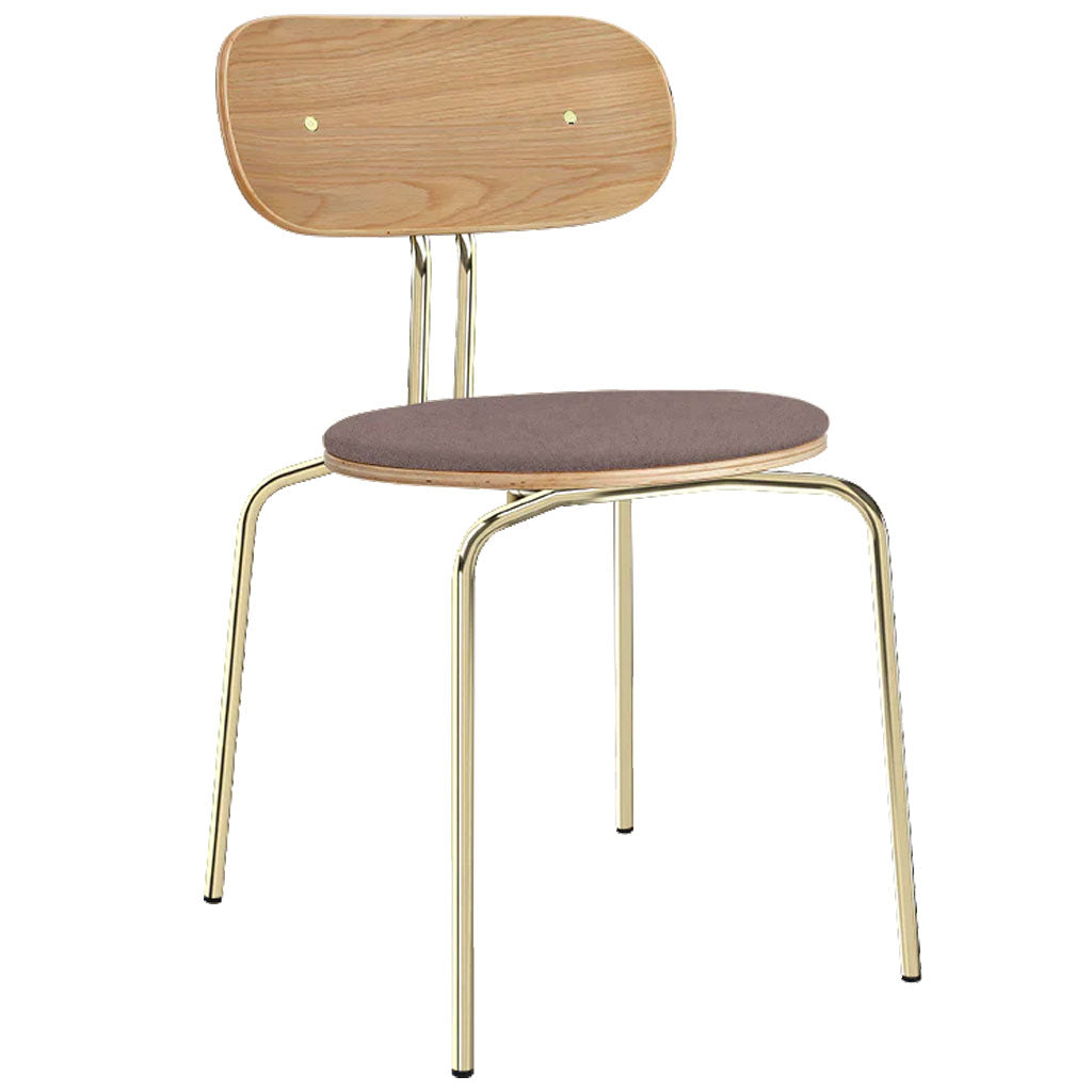 Curious spisebordsstol - Oak/Brass - Umage