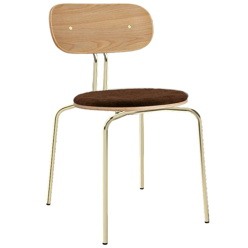 Curious spisebordsstol - Oak/Brass - Umage