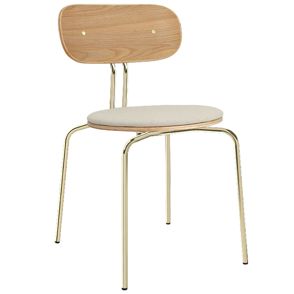 Curious spisebordsstol - Oak/Brass - Umage