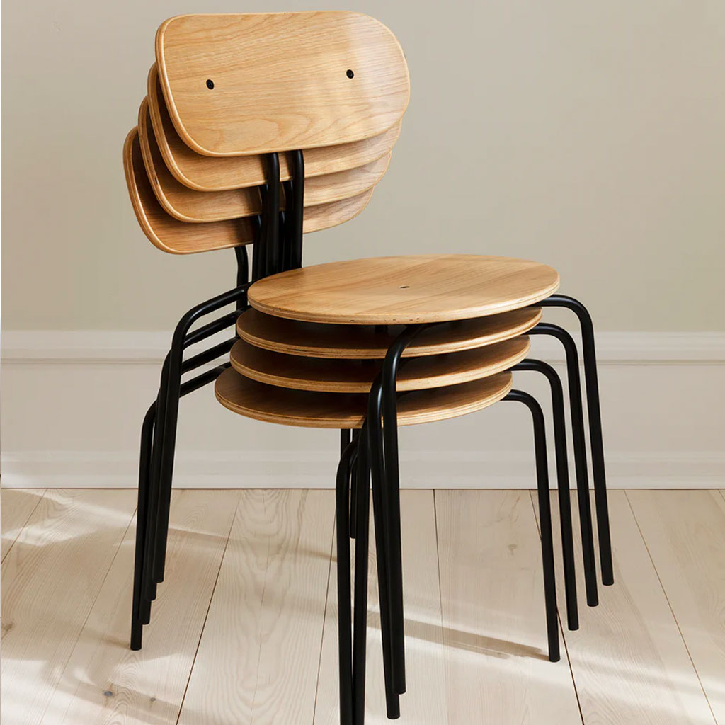 Curious spisebordsstol - Oak/Black - Umage