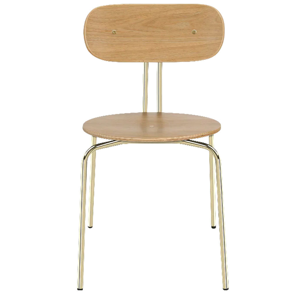 Curious spisebordsstol - Oak/Brass - Umage