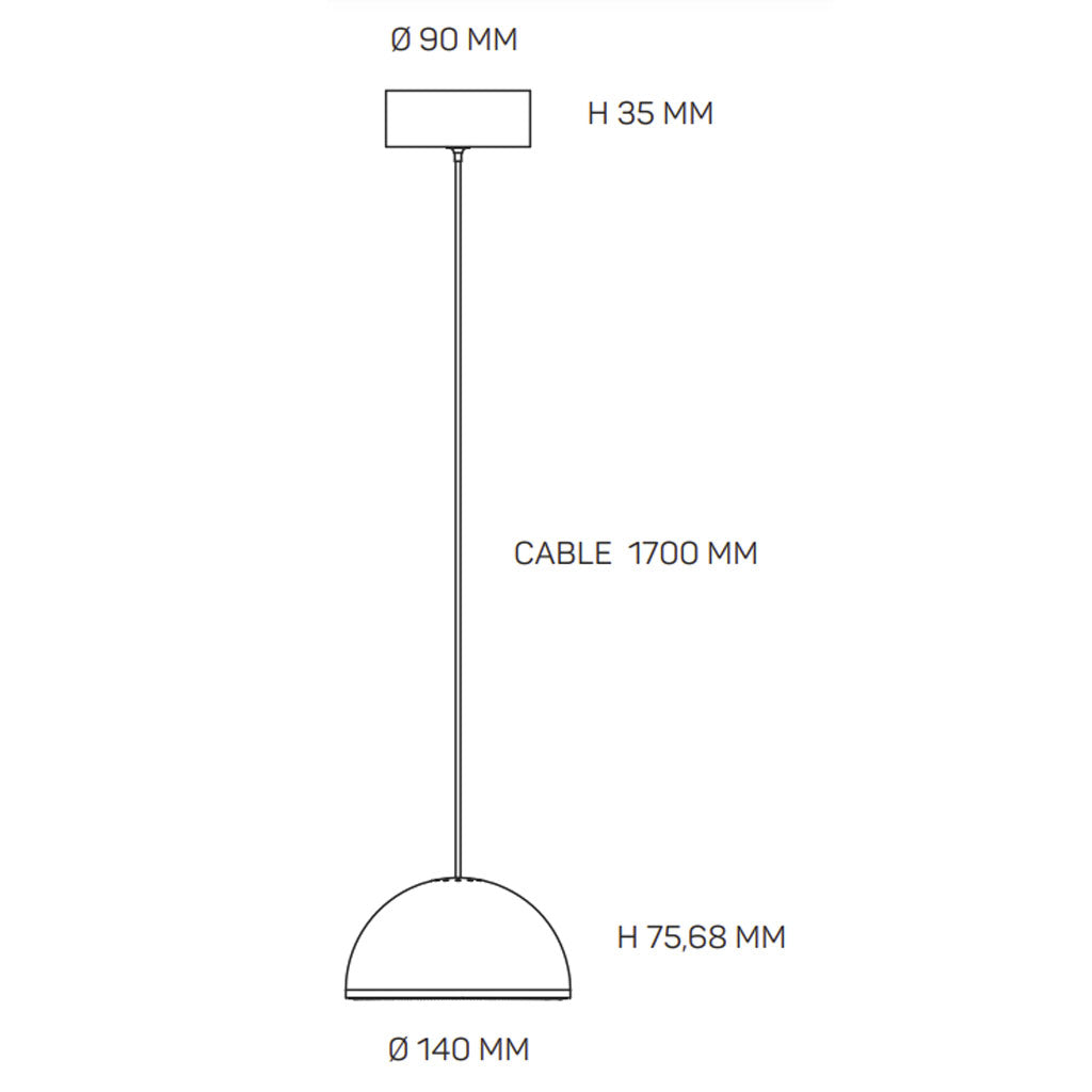Curve Pendel - Hvid - Loom Design